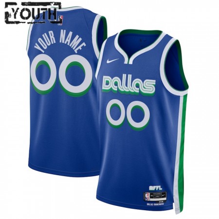 Camiseta Niños Dallas Mavericks Personalizadas 2022-23 Nike City Edition Azul Swingman
